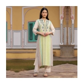 AMIRAS INDIAN ETHNICWEAR Cotton Flex Printed Straight Womens Kurti - Green ( Pack of 1 ) - None