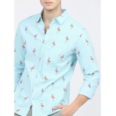 Ketch 100% Cotton Regular Fit Printed Full Sleeves Mens Casual Shirt - Blue ( Pack of 1 ) - None