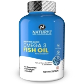 NATURYZ BURPFREE OMEGA 3 Fish Oil 2000 Mg with Vitamin D3 for Skin, Eyes, Heart & Brain -60 Softgels