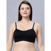 IN CARE LINGERIE Black Cotton Non Padded Womens T-Shirt Bra ( Pack of 1 ) - None