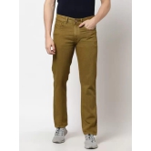 Men Regular Mid Rise Yellow Jeans