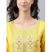 Janasya - Mustard Rayon Womens Straight Kurti ( Pack of 1 ) - None