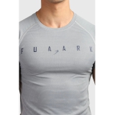 Fuaark Medium Grey Polyester Slim Fit Mens Sports T-Shirt ( Pack of 1 ) - None