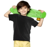 Boys Cotton Plain Half Sleeve TShirt (Black) PID41461