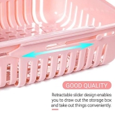 NIDY® Adjustable Fridge Storage Basket Expandable Fridge Storage Rack Fridge Space Saver Food Organizer Tray Unique Design Pull Out Bins