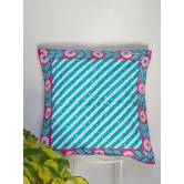 Striped Block Printed Cushion Cover