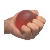 Gel Ball Soft Stress Relief Ball Finger Exerciser - Universal Finger Support (RED) - Red