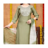 Aarika Green Silk Girls Kurta and Pant Set ( Pack of 1 ) - None