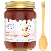 Farm Naturelle Healthy Clove Infused Honey 700g + 75g Extra |100% Pure Honey| Raw & Unfiltered|Unprocessed|Lab Tested Honey In Glass Jar with Engraved Virgin Wooden Spoon