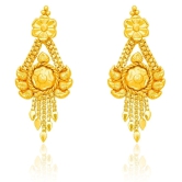 LUV FASHION Golden Drop Earrings ( Pack of 1 ) - Golden