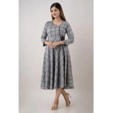 Kapadia - Grey Rayon Womens Flared Kurti ( Pack of 1 ) - None