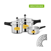 Srushti Gold 2L/3L/5L 5 L Aluminium OuterLid Pressure Cooker With Induction Base