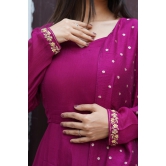 Burgundy Anarkali-M