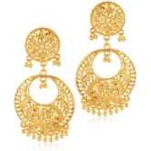 VIVASTRI Golden Jhumki Earrings ( Pack of 1 ) - Golden