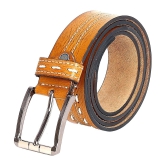 Leather World - Tan Faux Leather Mens Formal Belt ( Pack of 1 ) - None