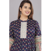 JC4U - Blue Cotton Womens Ethnic Tunic ( Pack of 1 ) - None