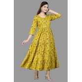 Smien - Mustard Rayon Womens Flared Kurti ( Pack of 1 ) - None