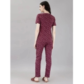 Smarty Pants Wine Cotton Womens Nightwear Nightsuit Sets ( Pack of 1 ) - None