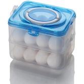 HOMETALES Plastic White Egg Container ( Set of 1 ) - White