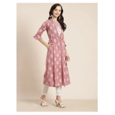 Juniper - Pink Cotton Womens Jacket Style Kurti ( Pack of 1 ) - XS