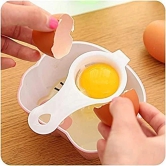 STORE77 2Pcs Pack: Egg Yolk Separator, Stainless Steel Egg, Milk Frother Whisk Blender Tool, Long Handled Separator Divider, Separate Protein and Egg Yolk, for Cooking Baking and Stirring