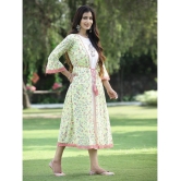 Juniper - Green Cotton Blend Womens Double Layered Kurti ( Pack of 1 ) - None