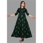 SIPET - Green Rayon Womens Anarkali Kurti ( Pack of 1 ) - None