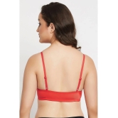 Clovia Pack of 1 Nylon Heavily Padded Womens Plunge Bra ( Red ) - None