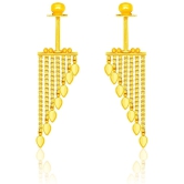 LUV FASHION Golden Stud Earrings ( Pack of 1 ) - Golden