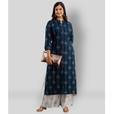 Lee Moda - Navy Blue Straight Rayon Womens Stitched Salwar Suit ( Pack of 1 ) - S