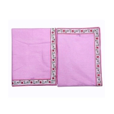 Gahoifab Cotton Double Bedsheet ( 230 cm x 150 cm ) - Pink