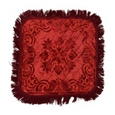 Abhikram Maroon Single Regular Velvet Prayer Mat ( 51 X 51 cm )