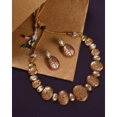 Gold Plated Designer Kundan Necklace and Earrings Set