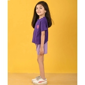 SUMMER TIME PURPLE GIRLS SHORTS SET - PURPLE-10-12 YEARS / 2N / PURPLE