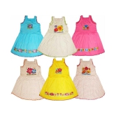 Baby girl cotton printed frock (pack of 6) - None