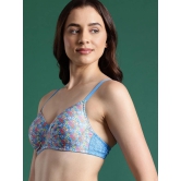 Leading Lady Women''s Printed Lightly Padded Women T-Shirt Bra Blue BRA-4068-1-32D / 100% Polyamide / Blue