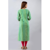 FabbibaPrints - Green Rayon Womens Straight Kurti ( Pack of 1 ) - None