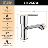 Rica Pillar Tap Brass Faucet- by Ruhe®