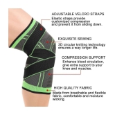 Knee Sleeve, Knee Pads Compression Fit Support -for Joint Pain and Arthritis Relief, Improved Circulation Compression, Pack of 1 - Green