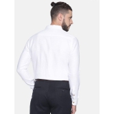 Men Herringbone White Hemp Formal Full Sleeve Shirt