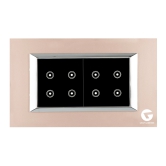 L&G 4M Touch Switch Board, Smart Touch Switch Panel | German Technology with Indian Standards-Bronze / Glass