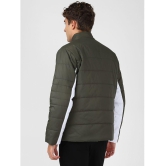 UrbanMark Men Olive Regular Fit Men Medium Weight Quilted Puffer Jacket - None