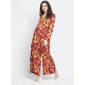 Oxolloxo Red & Yellow Printed Basic Jumpsuit