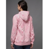 eWools.in Cotton Blend Womens Hooded Sweatshirt ( Pink ) - None