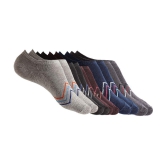 Texlon - Multicolor Cotton Men's No Show Socks ( Pack of 5 ) - Multicolor