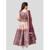 Aarika Brown Silk Girls Lehenga Choli Set ( Pack of 1 ) - None