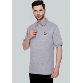 LEEBONEE - Grey Cotton Blend Regular Fit Men's Polo T Shirt ( Pack of 1 ) - None