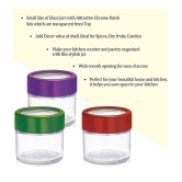 Treo By Milton Alfy Glass Storage Jar, Set of 6, 100 ml Each, Assorted | Storage Jar | Multipurpose Jar | Modular Kitchen - Transparent