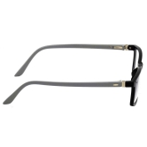 Hrinkar Trending Eyeglasses: Black and Grey Rectangle Optical Spectacle Frame For Men & Women |HFRM-BK-GRY-16