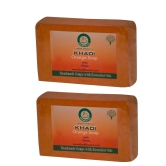 Khadi Herbal Orange Soap - 125gm (Pack of 2)